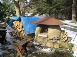 the oven in winter