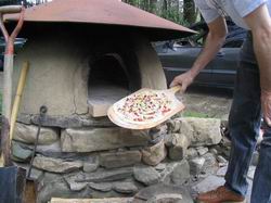 pizza going in