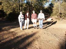 Hikers at the bottom