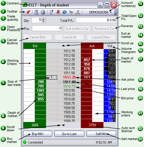 OEC Trader's Depth of Market
