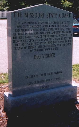 Back of SCV memorial