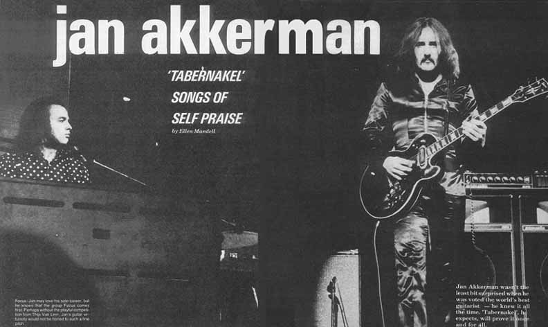 JAN AKKERMAN - TABERNAKEL SONGS OF SELF PRAISE