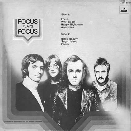 Focus Plays Focus 1970 - Back Cover