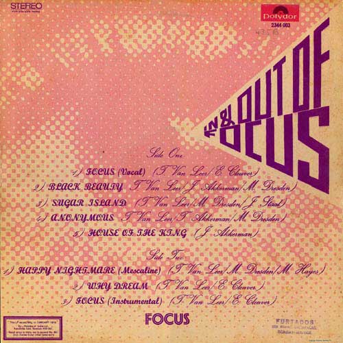 IN AND OUT OF FOCUS - INDIAN ISSUE - Back cover