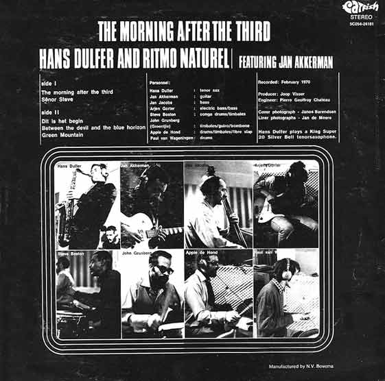 The Morning After The Third - back cover
