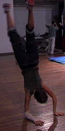 photo of Chloe doing handstand freeze
