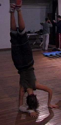 photo of Chloe doing handstand freeze