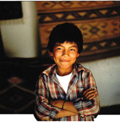 Oaxaca Boy and Handwoven Rug