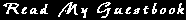 Read My Guestbook