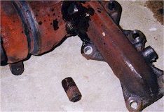 EGR nipple removed from rear manifold