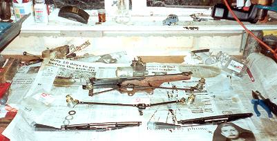 Wiper assembly dismantled