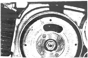 the marks on the flywheel