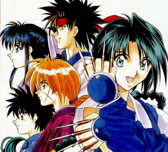 yahiko, kaoru, sanosuke, kenshin, misao