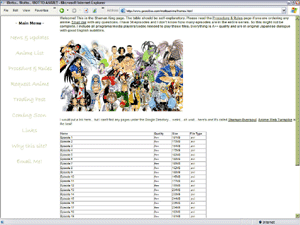 anime info page - shaman king