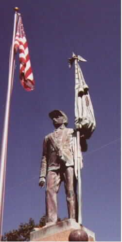 Close Up of Sergeant Philip T. Decker atop the 156NYSV Monument