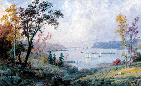 Jasper Francis Cropsey (1823 - 1900) "Hudson River at Hastings" 1891 Newington Cropsey Foundation