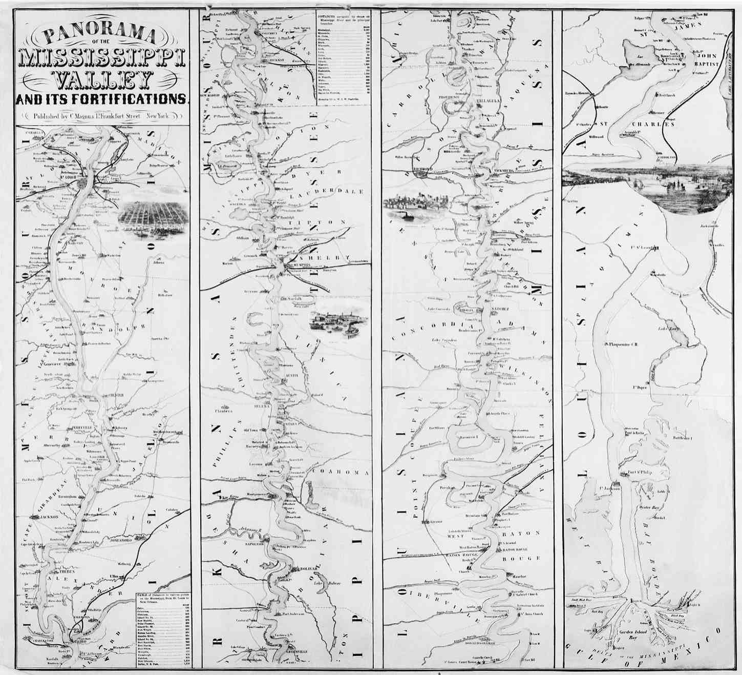 Mississippi River Valley map (1862) University of Georgia Library Map Collection