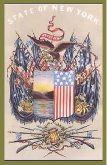 Weed, Parsons & Co. Printers, �Presentation of Flags of NY Volunteer Regiments� (1865) NY State Bureau of Military Records [modified]