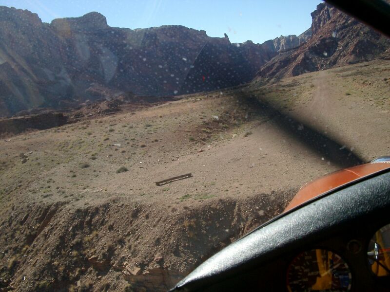 Short final at Hidden Splendor airstrip in central Utah...
