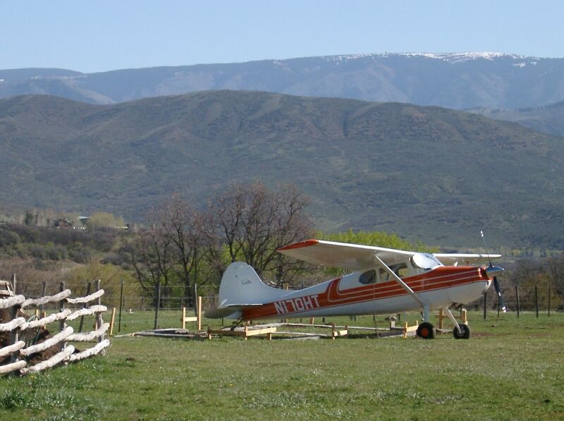 Punkin awakens on the Lost Marbles Ranch near Aspen, CO...