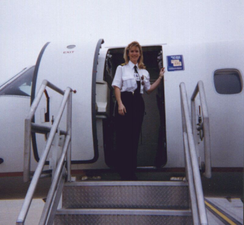 Holly as a Continental Express Airlines new hire...