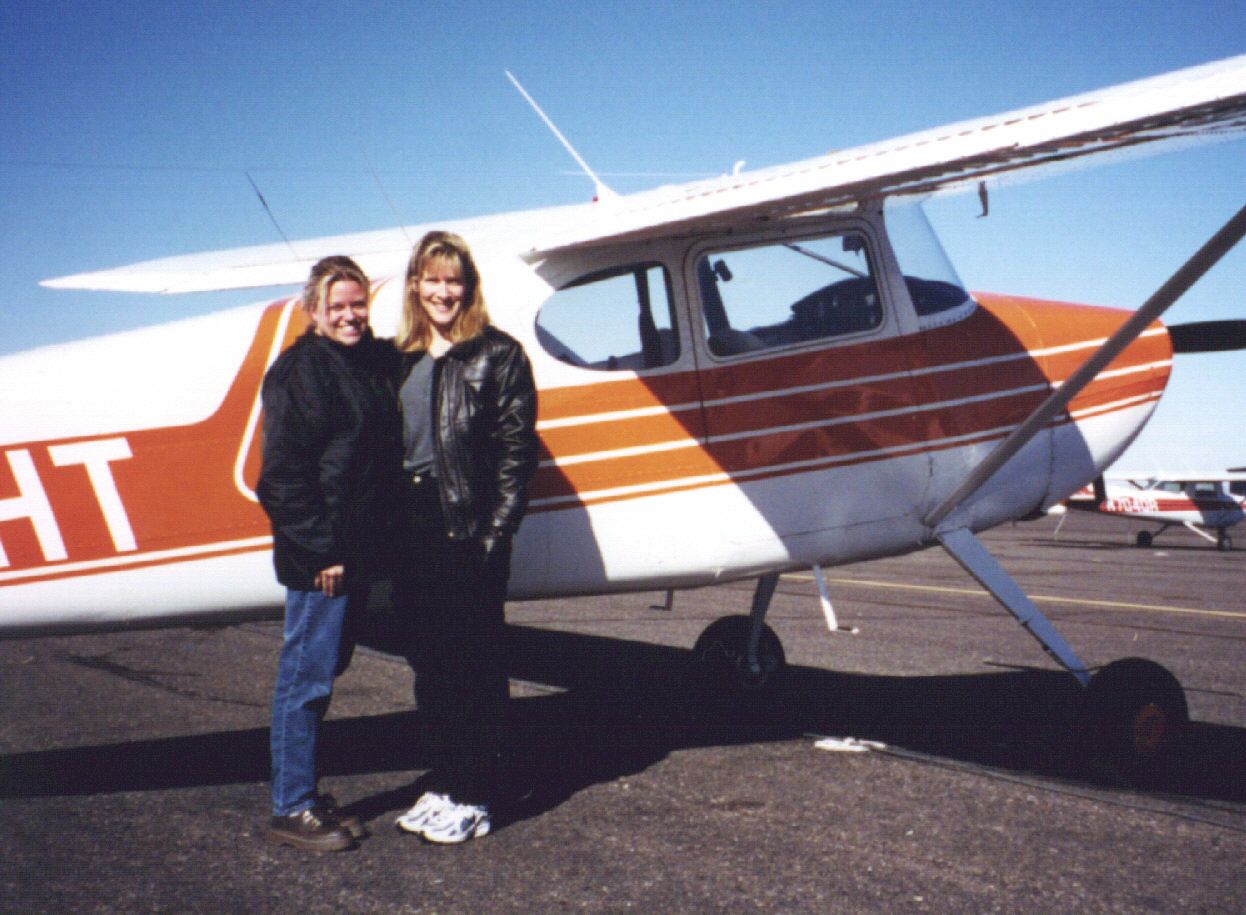 The latest family student pilot, Kim Davia Haag, and a rare picture of Holly!
