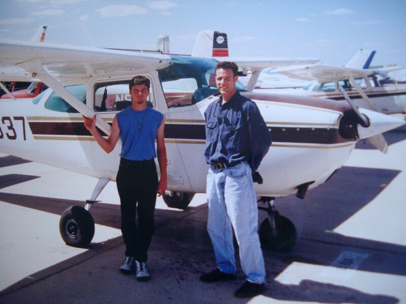 John Carlson solos N79537.&nbsp; (Matt's first student pilot solo sign-off)
