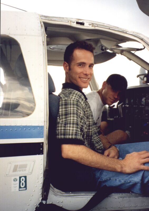 Yes, it's Matt and his brother, Mike.&nbsp; Matt didn't get to sign him off for solo or his private pilot checkride, but he signed his logbook numerous times, so it counts!