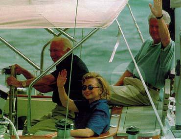 Bill Clinton On A Boat Trip