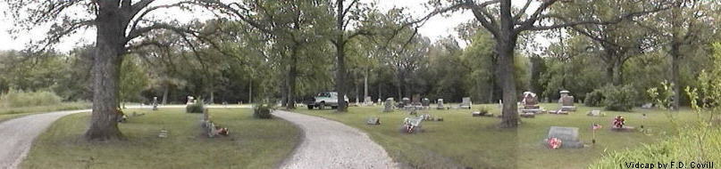 Mosaic panorama of Moon Point Cemetery