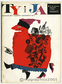 Ty i Ja Magazine Front Covers illustrated by R. Cieslewicz 