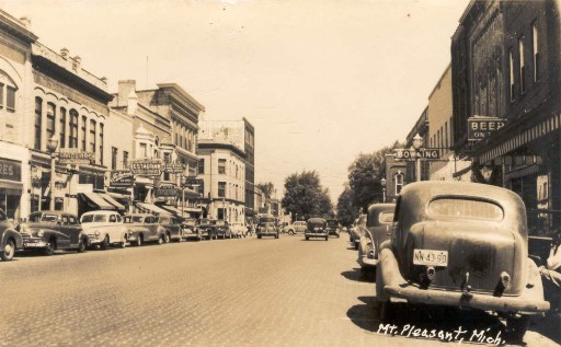 Around 1948, by looking at the cars