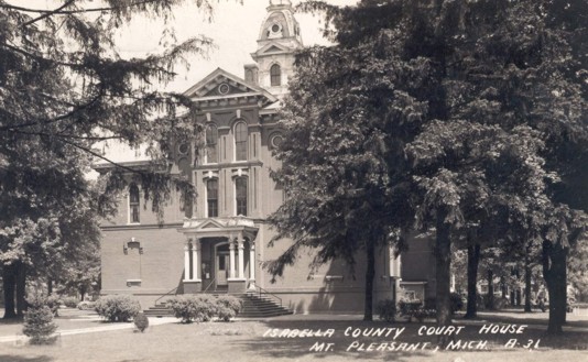 This is how the Isabella County Court House appeared after the addictions were completed