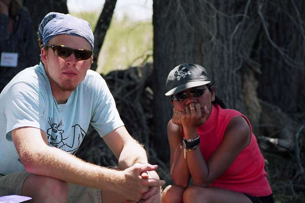 With Luke Eisenhower... I wonder why we looked so serious at that time... hehe..