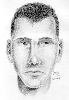 Sketch of suspect in MPPD Case F01-2439  -  CLICK TO ENLARGE