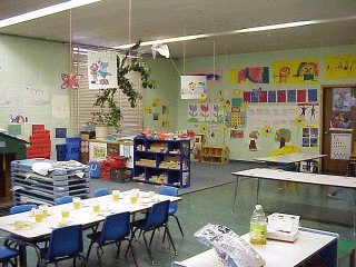 The four year old room.  Last snack of the day is ready.