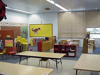 The three year old room.  Everyone had left for the day.
