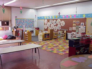 The two year old room.  Everyone had left for the day.