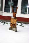 Wooden Eagle Sculpture