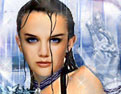A picture of Fathom I did, using my wondeful friend, Ashley, combined with the face of Katie Holmes.&nbsp; Michael Turner, creator of Fathom, saw this at Wizard World 2003 and really liked it.