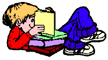 Clip Art - A Boy Reading A Book
