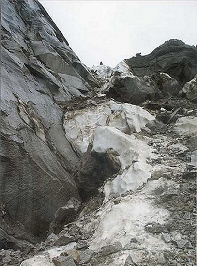 The danger zones inside the ice fall