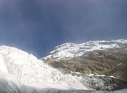 Summit ridge from Camp 3