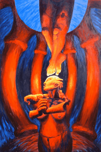 Acrylic on 3'x4' canvas.
