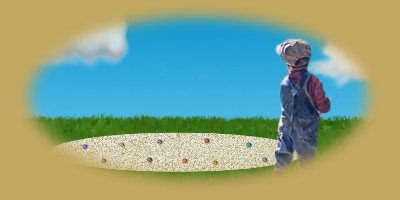 boy playing marbles