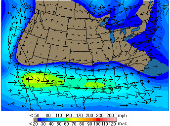 US Jet Stream - click the map for an updated graphic
