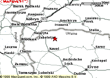 Map showing location of Kamen Kashriskiy in Ukraine