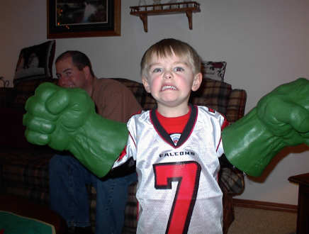 I think the hulk gloves were a hit!