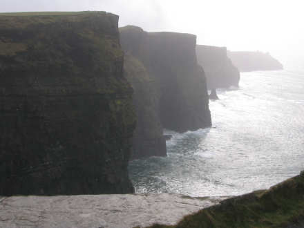 The cliffs average 200 meters in height and go for 8 km