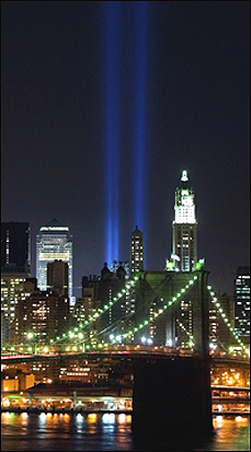 9-11 Beams of Remembrance - Courtesy the Boston Globe, 3-12-02